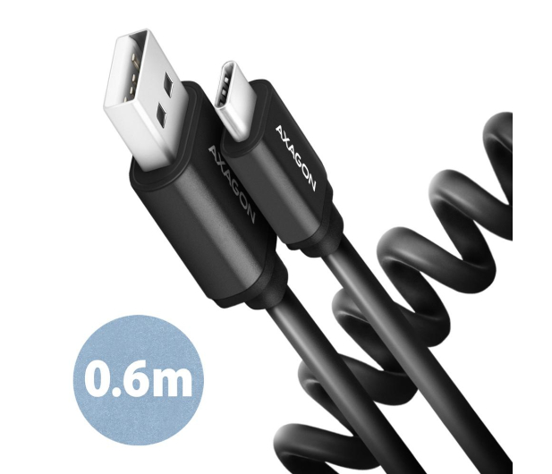 Axagon Kabel BUCM-AM10TB TWISTER USB-C - USB-A 0.6 m - 1485425 - zdjęcie